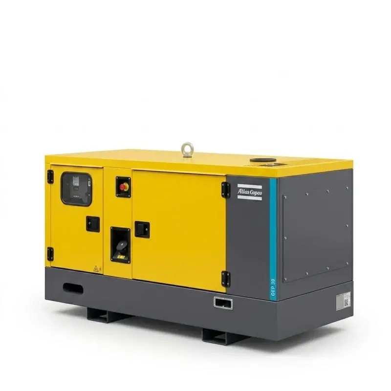 Arriendo de Generador Eléctrico 20 KVA Atlas Copco en SK Rental con cobertura nacional.